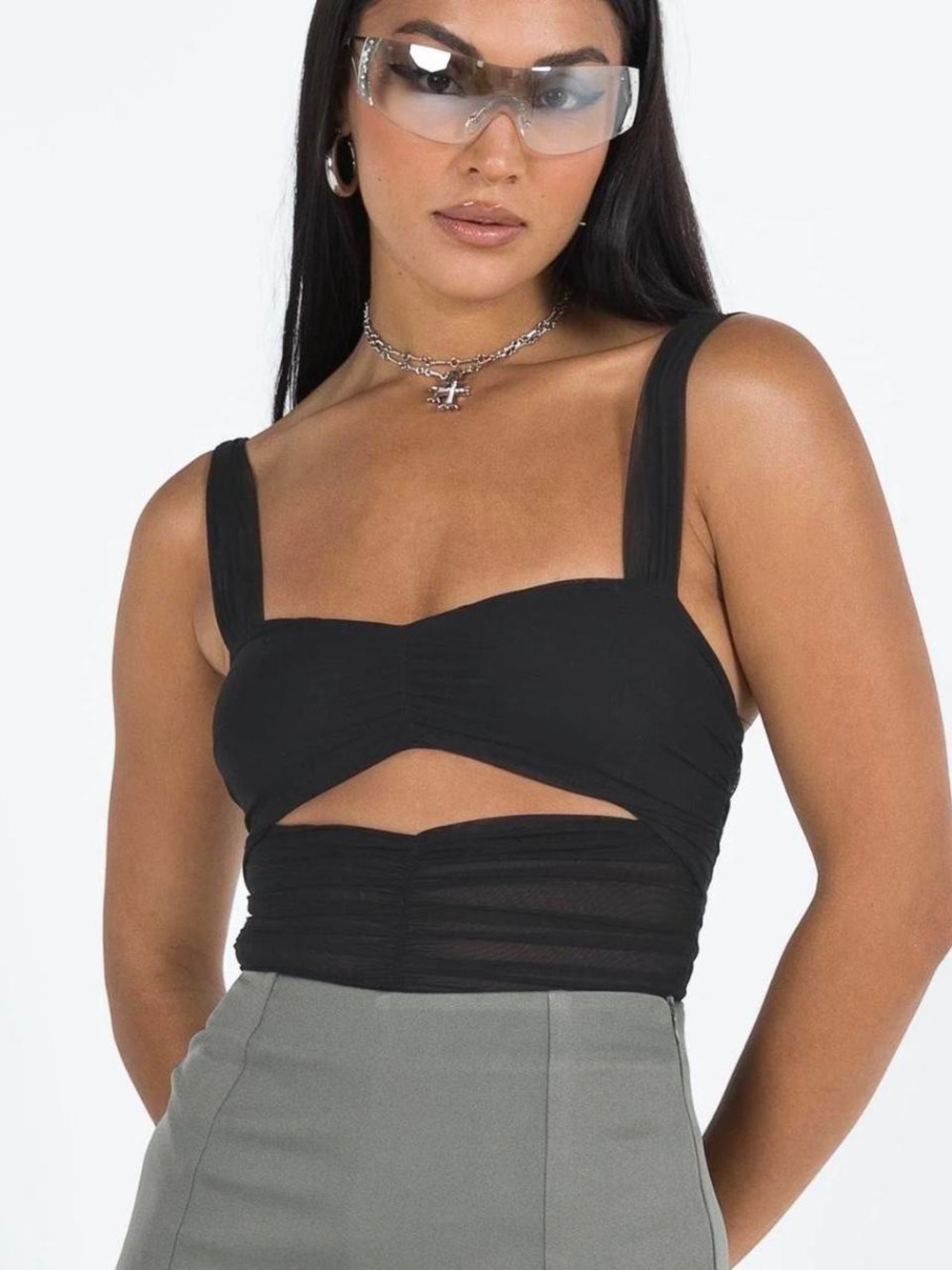 Princess Polly Black Cutout Bodysuit